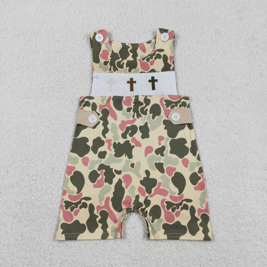 SR3290 Embroidery camo boy  romper 202512 RTS