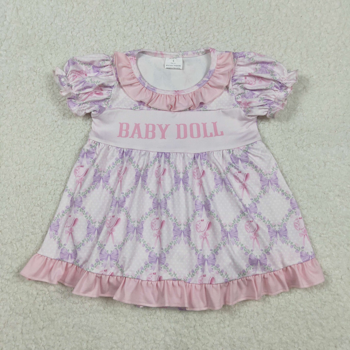 SR3291 baby doll  flowers bow girl summer romper 202511 RTS