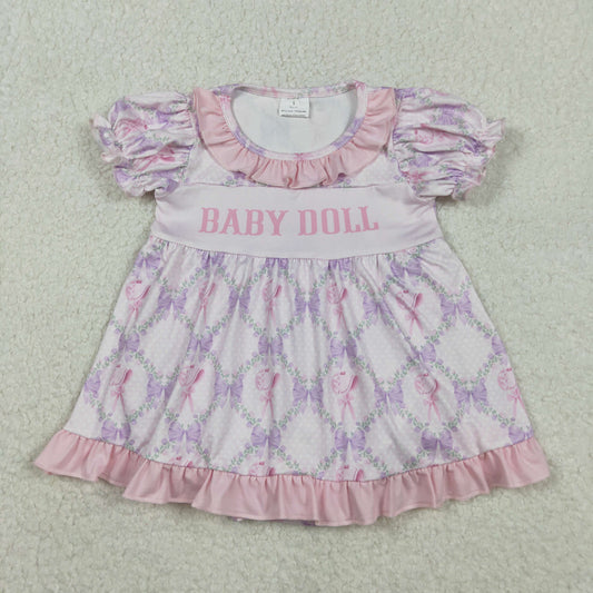 SR3291 baby doll  flowers bow girl summer romper 202511 RTS