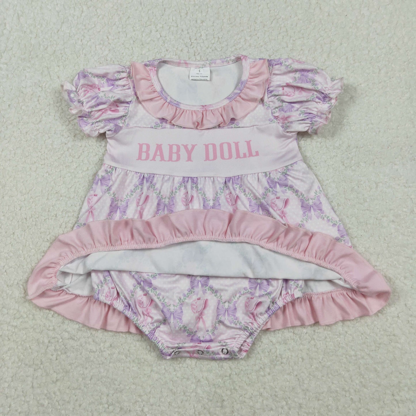 SR3291 baby doll  flowers bow girl summer romper 202511 RTS