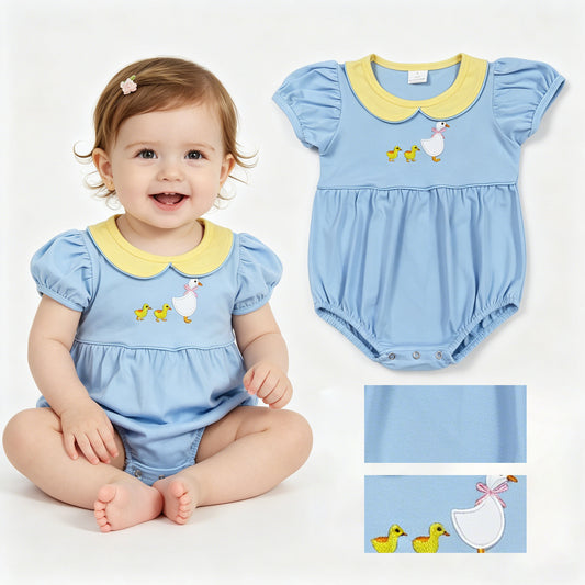 SR3298  embroidery duck girl romper 202604 RTS