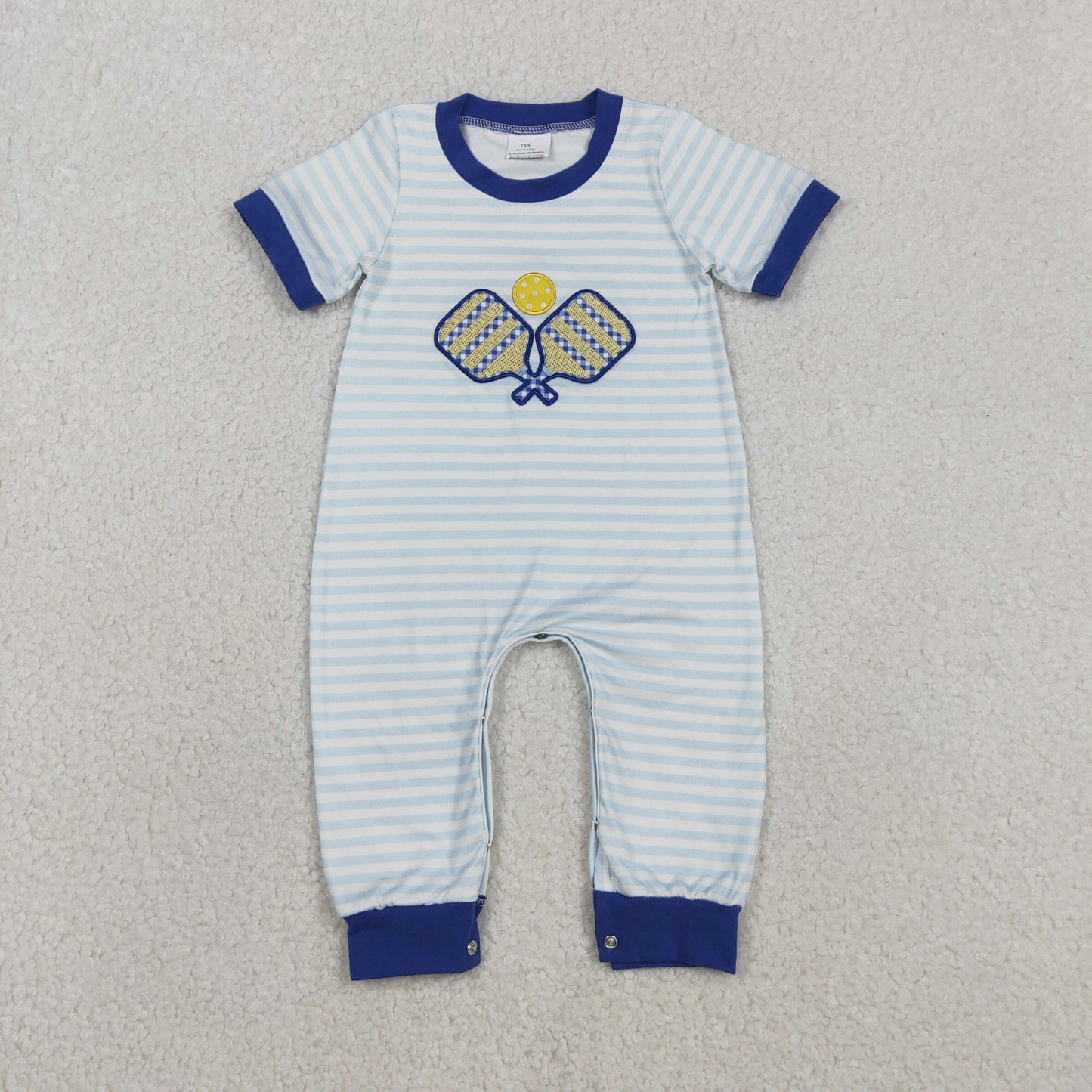SR3331 Embroidery boy table tanies romper 202511 RTS