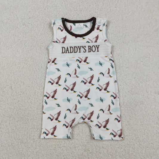 SR3347-smocked daddy's boy romper 202512 RTS