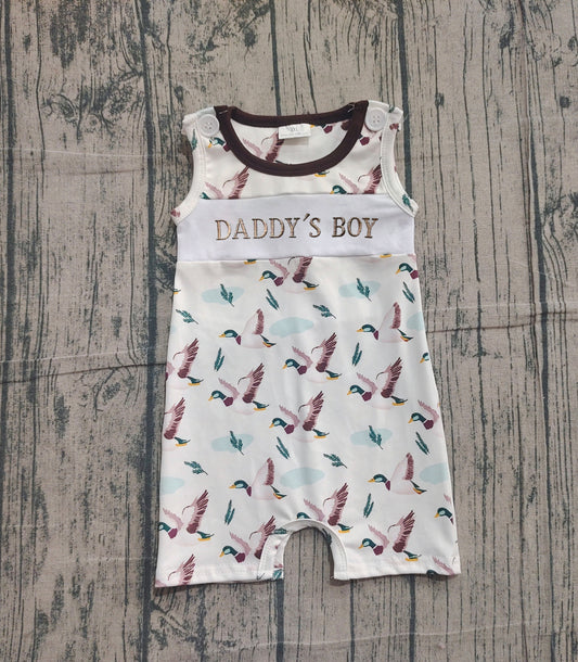 SR3347-smocked daddy's boy romper 202511 preorder