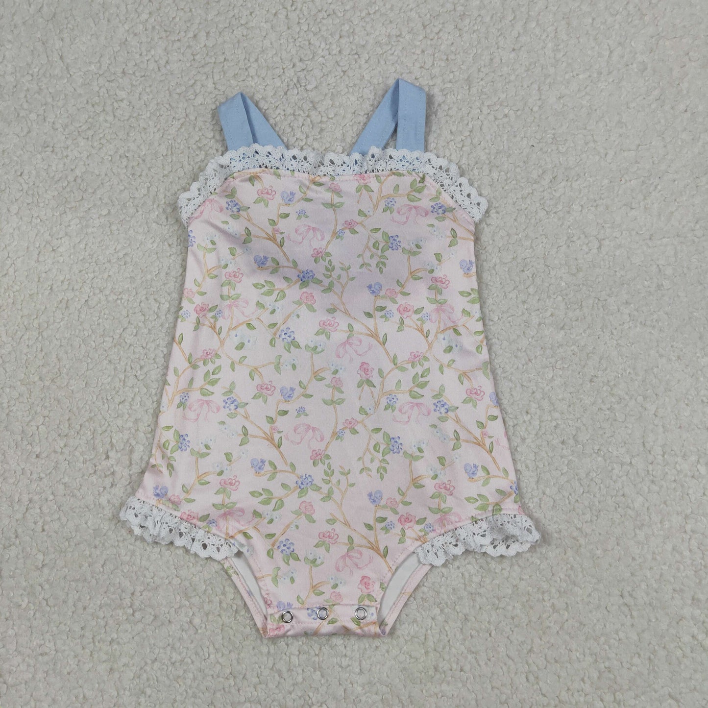SR3461 girl lace flowers summer romper 202604  RTS