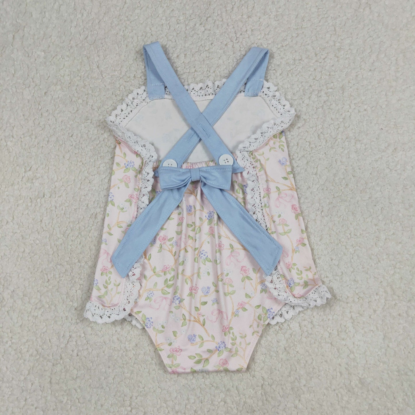 SR3461 girl lace flowers summer romper 202604  RTS