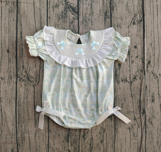 SR3487-smocked bow girl  summer romper 202512  preorder