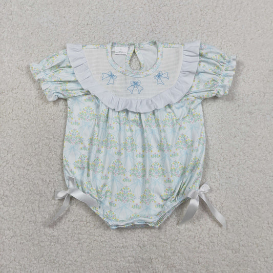 SR3487-smocked bow girl  summer romper 202601 RTS