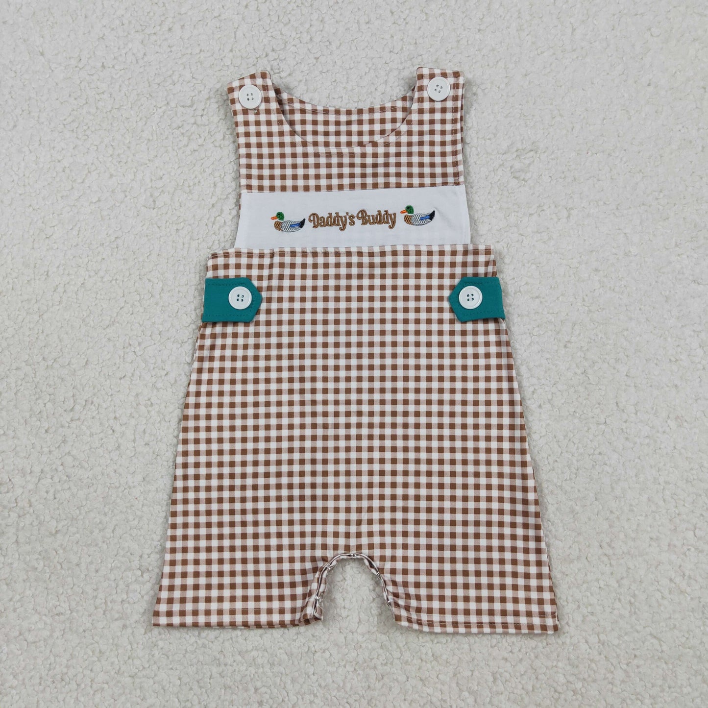 SR3508 embroidery DUCK DADDY'S BUDDY BOY  romper 202603 RTS