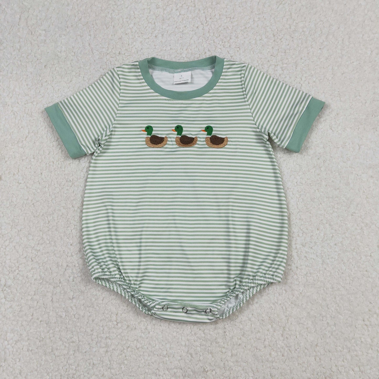 SR3531 embroidery duck girl summer romper 202512 RTS