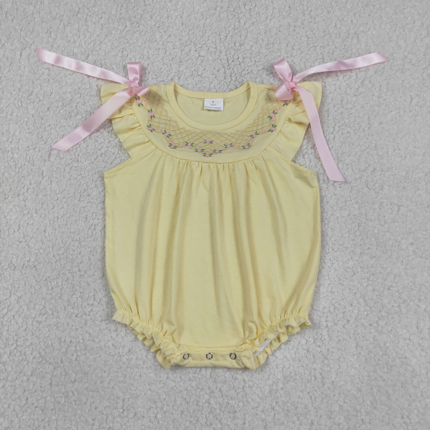 SR3561 embroidery flowers GIRL romper 202604 RTS