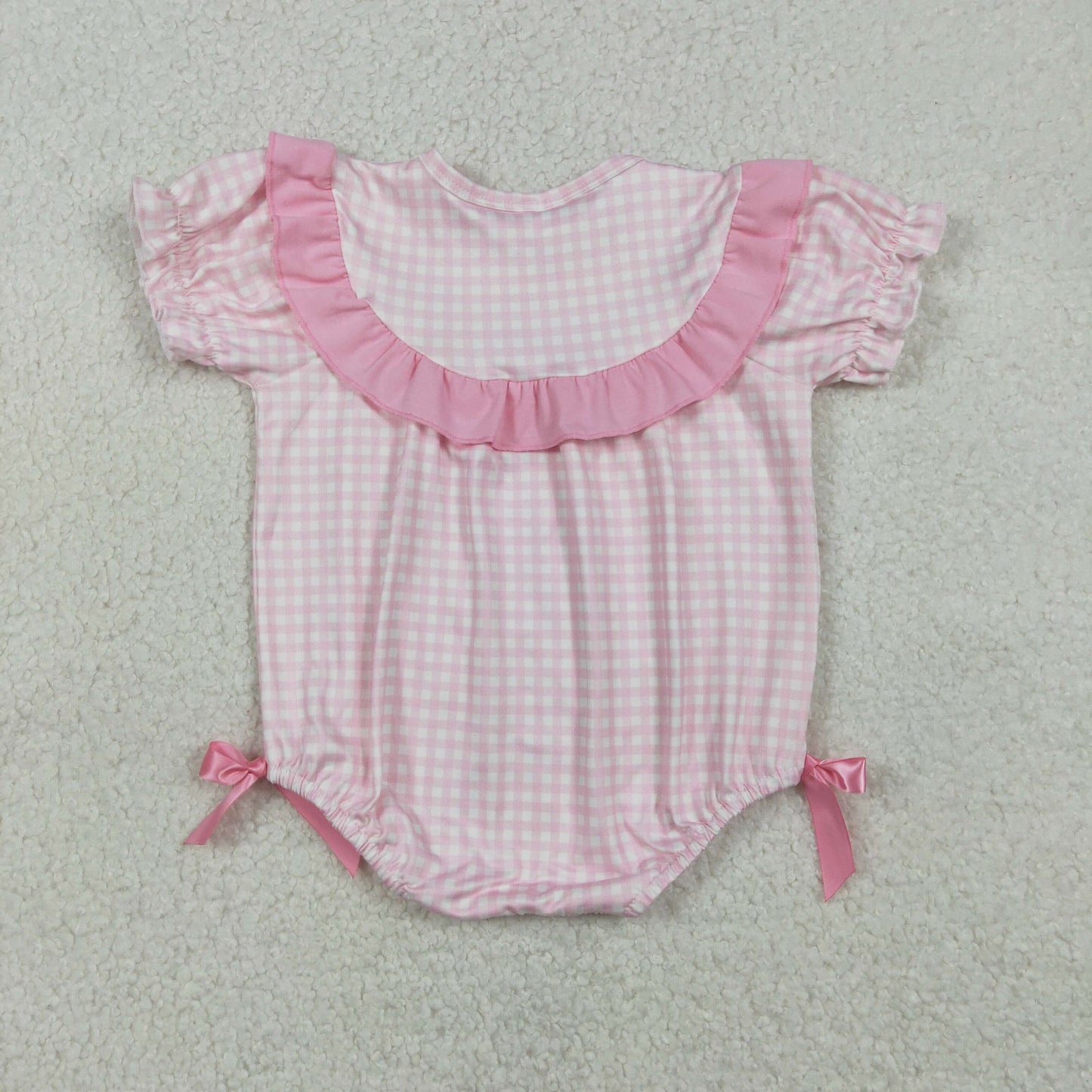 SR3565 pink flower bird  GIRL romper 202511 RTS