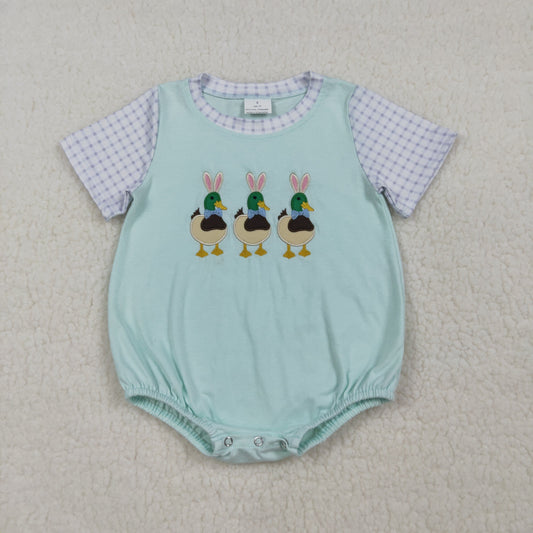 SR3630 Embroidery easter duck girl  romper  202603 RTS