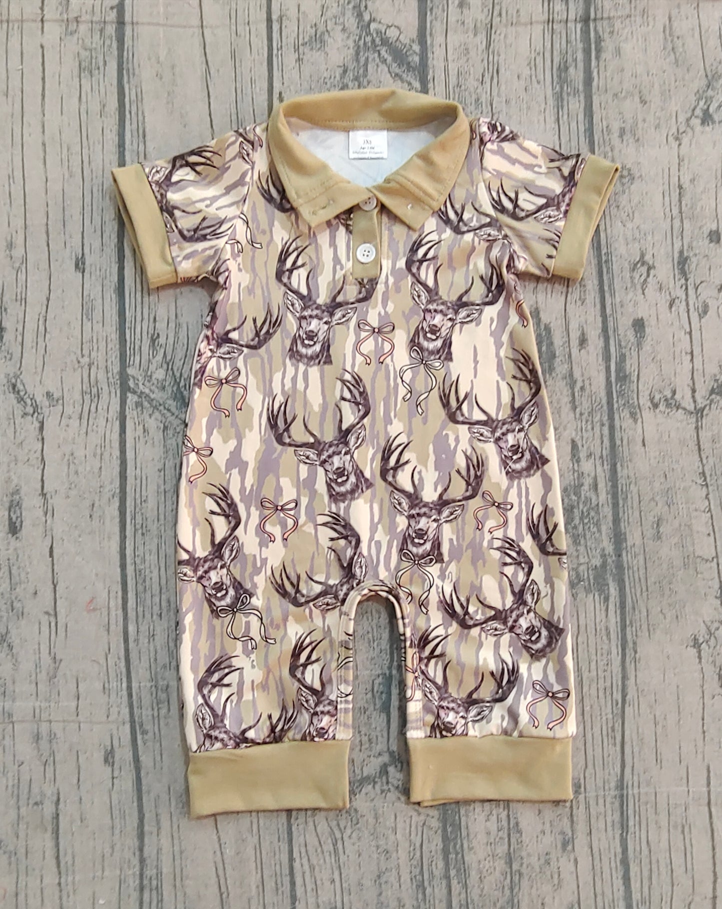 SR3635 deer camo girl summer romper 202512 preorder