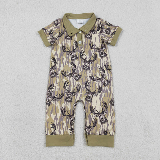 SR3635 deer camo girl summer romper 202601 RTS