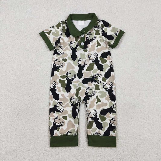 SR3636 deer camo girl summer romper 202601 RTS