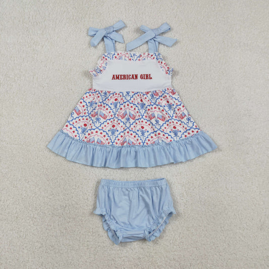 SR3648 embroidery American girl  bummies outfit 202601 RTS