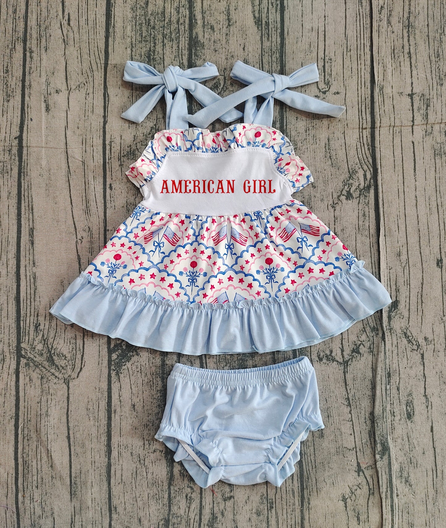 SR3648 embroidery American girl  bummies outfit 202512 preorder