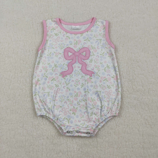 SR3727 bow embroidery girl summer romper 202604 RTS