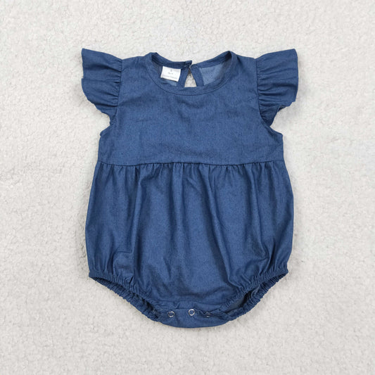 SR3734 BLUE denim girl summer romper 202601 RTS
