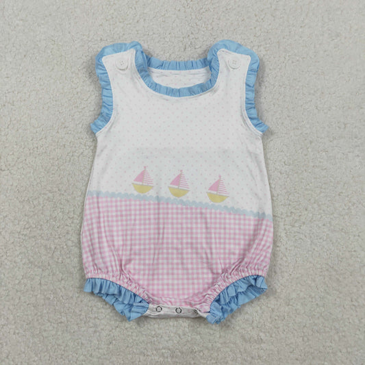 SR3755  sailboat girl summer romper 202601 RTS