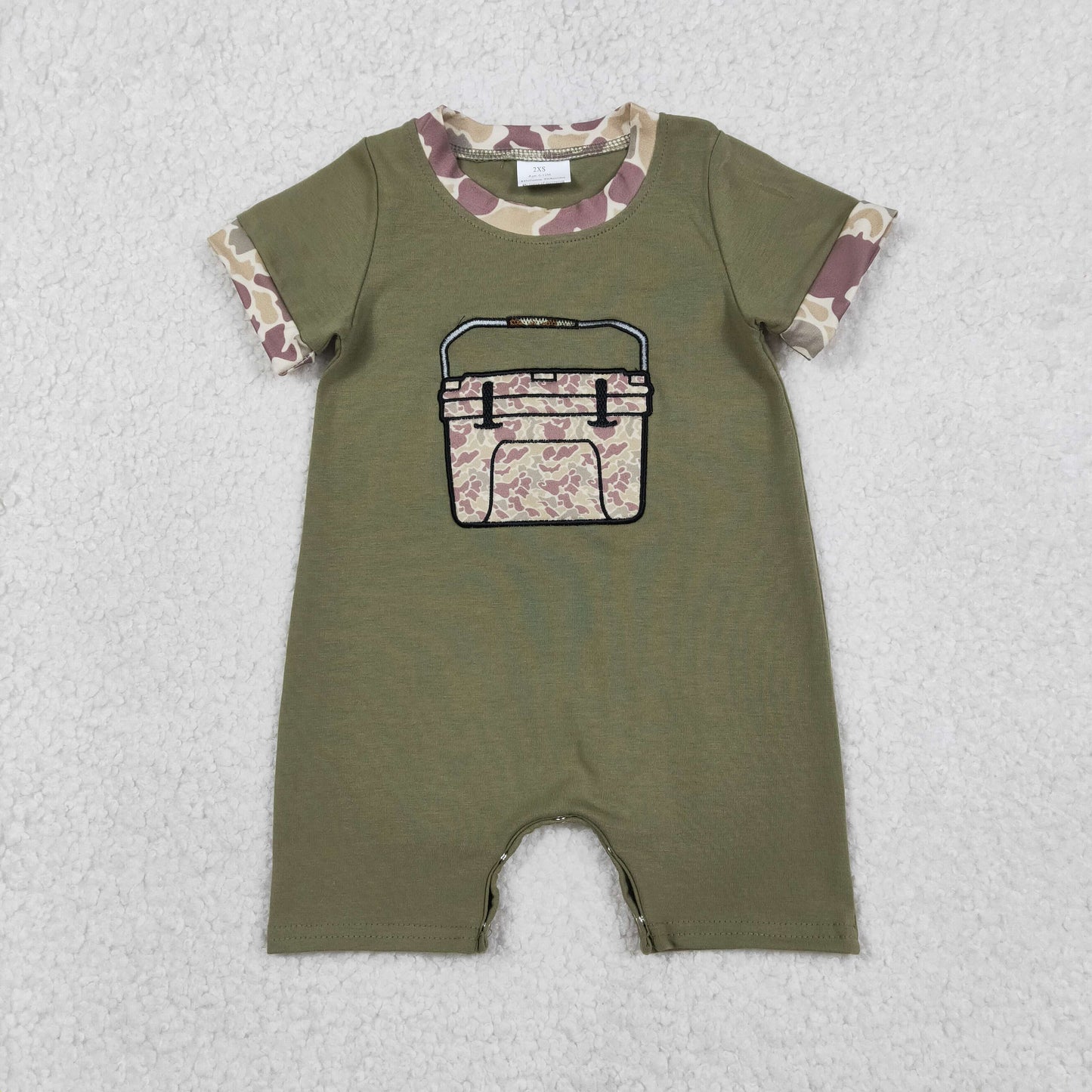SR3761 Embroidery  Camo boy summer romper 202512 RTS