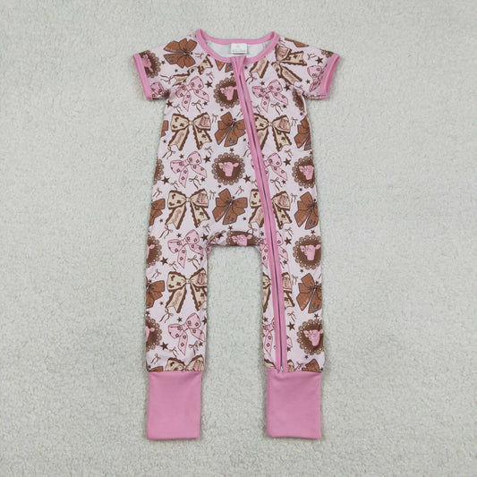 SR3763 bow boots girl summer romper 202601 RTS