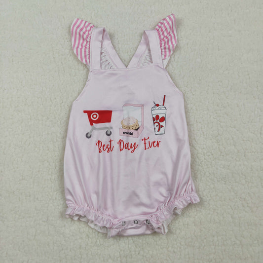 SR3780 best day ever hamburger girl summer romper 202603 rts