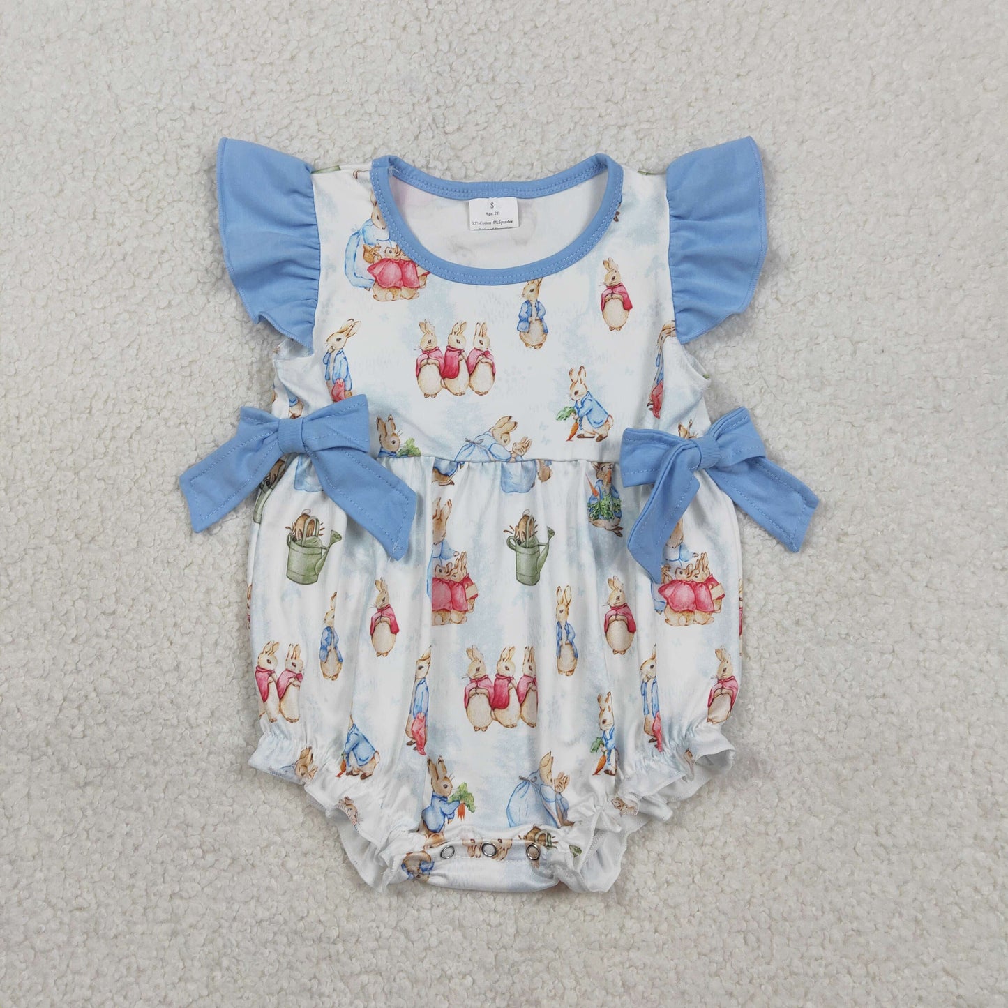 SR3833 Easter rabbit girl summer romper 202601  RTS