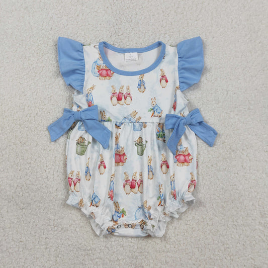 SR3833 Easter rabbit girl summer romper 202601  RTS