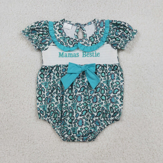 SR3863-SMOCKED MAMA'S BESTIE girl summer romper 202603 rts