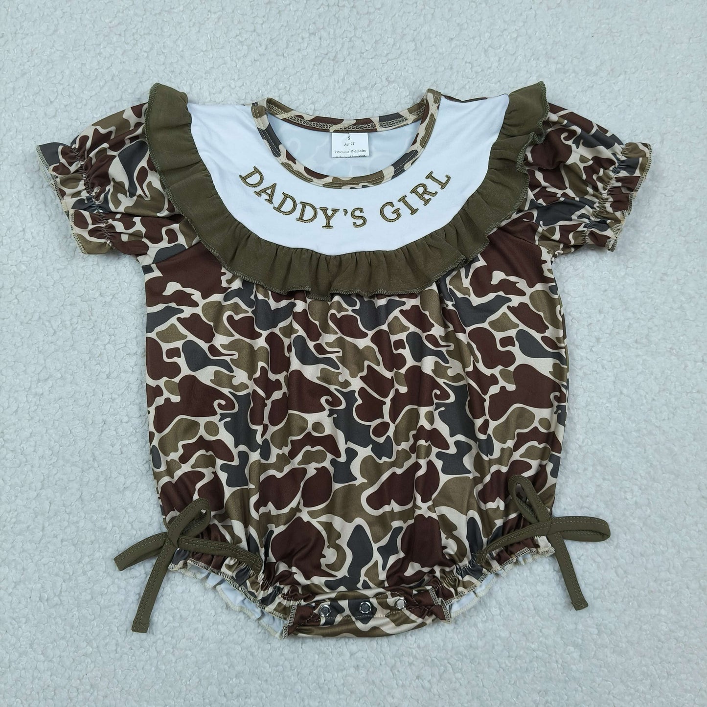 SR3919 Embroidery Daddy's girl summer romper 202604 RTS