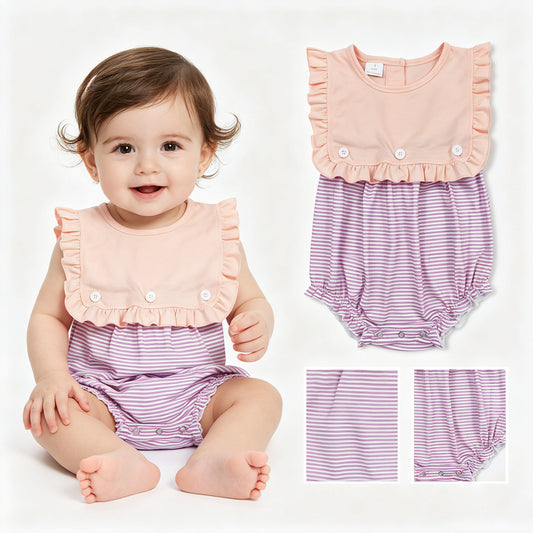 SR3941 purple  girl summer romper 202604 RTS