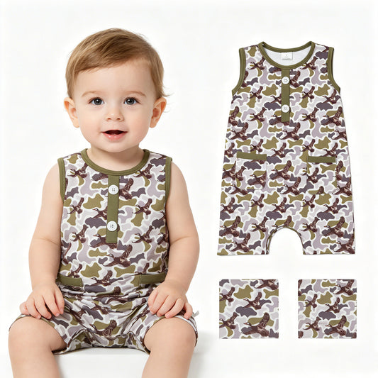 SR3946 duck camo boy romper 202605 RTS
