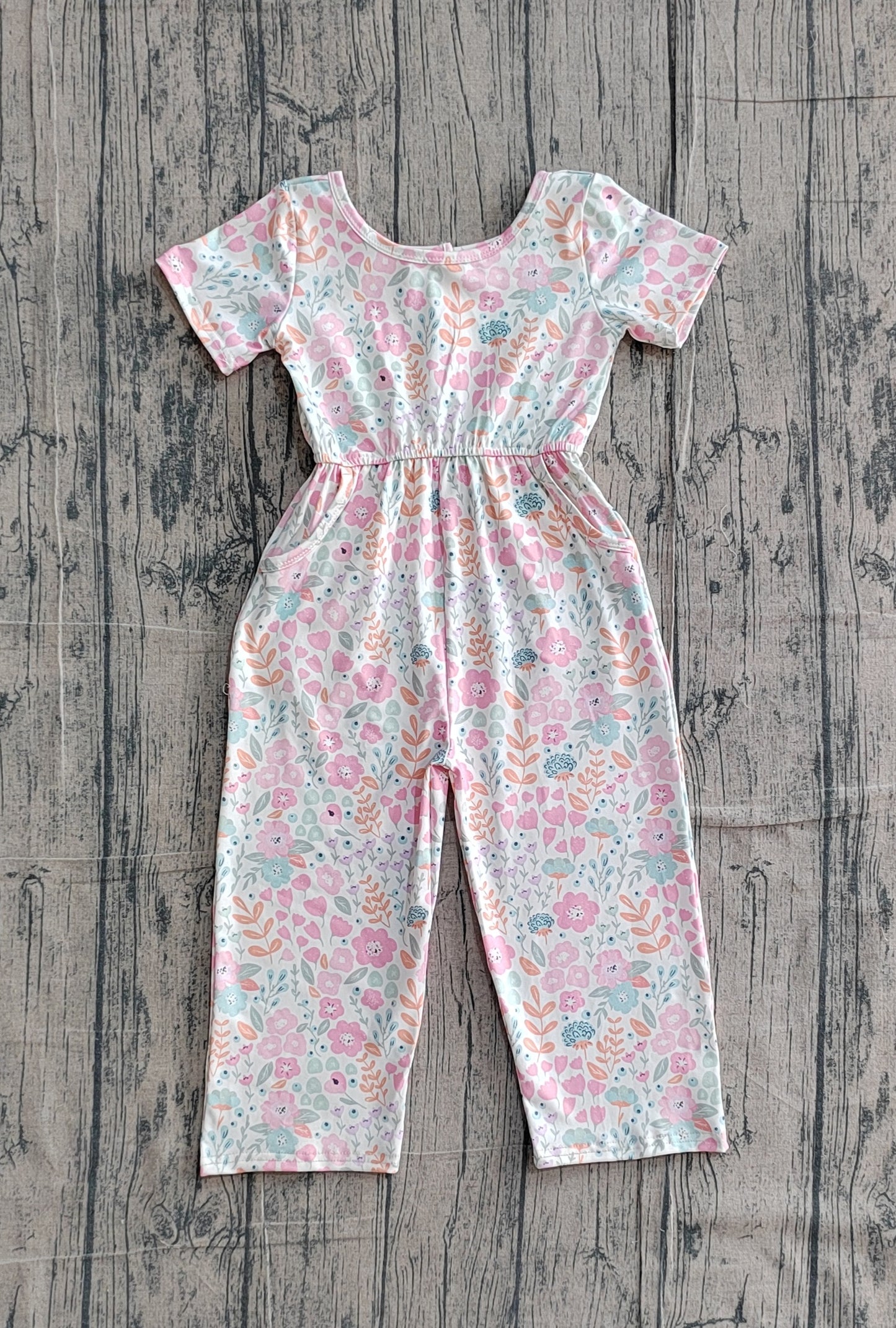 SR3987  GIRL flowers jumpsuit romper 202603 preorder