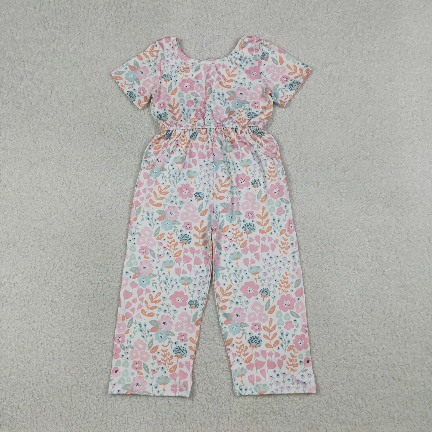 SR3987  GIRL flowers jumpsuit romper 202604 RTS