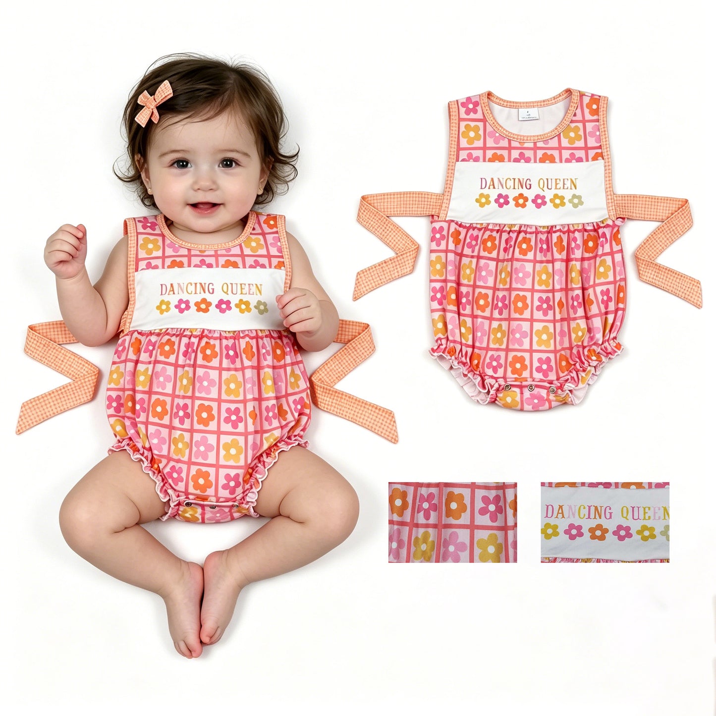 SR4018 dancing queen girl summer romper 202604  RTS