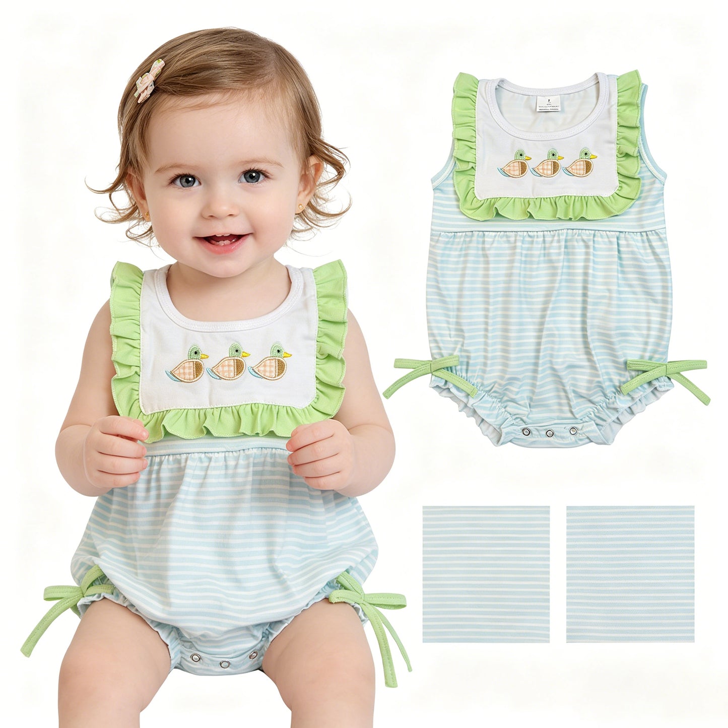 SR4082 Embroidery girl summer romper 202604 RTS