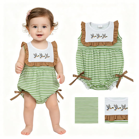 SR4084  Embroidery duck girl summer romper 202605 RTS