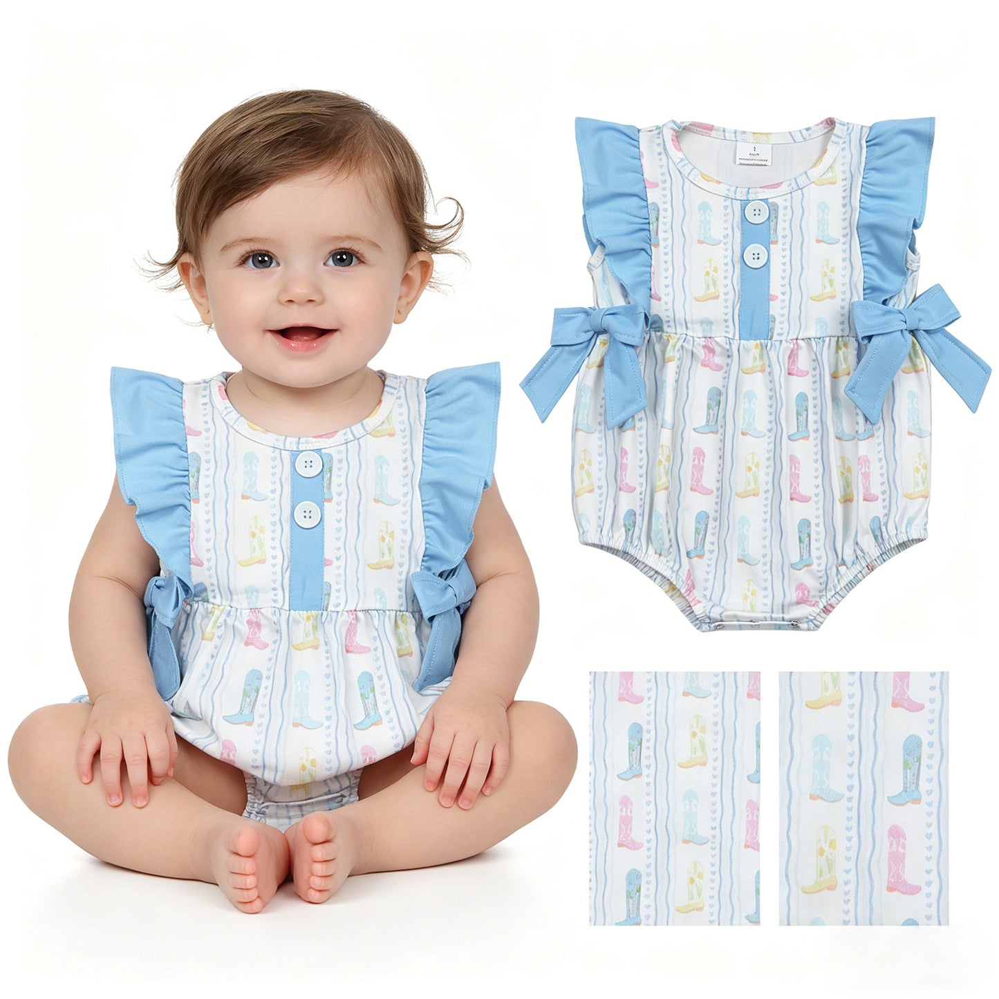 SR4088 boots girl summer romper 202604 RTS