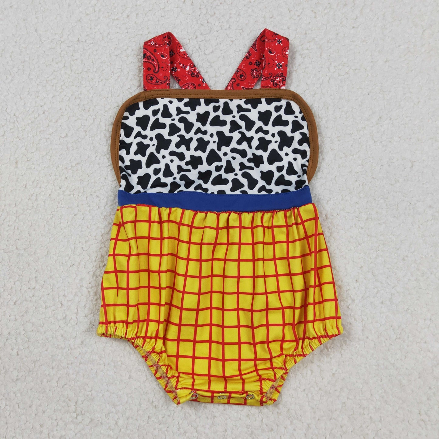 SR4114  embroidery  leopard GIRL romper 202604 RTS