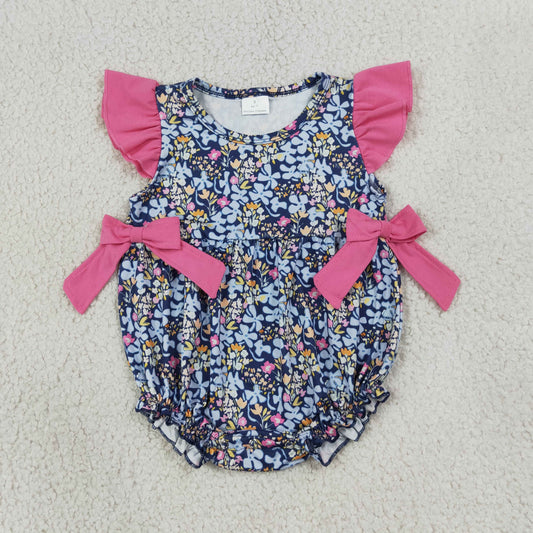 SR4126 Flower blue GIRL romper 202607 RTS