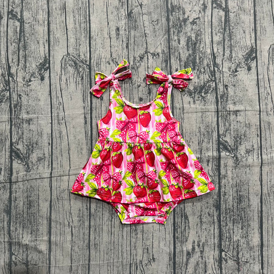 SR4134 strawberry girl romper overall 202604 preorder