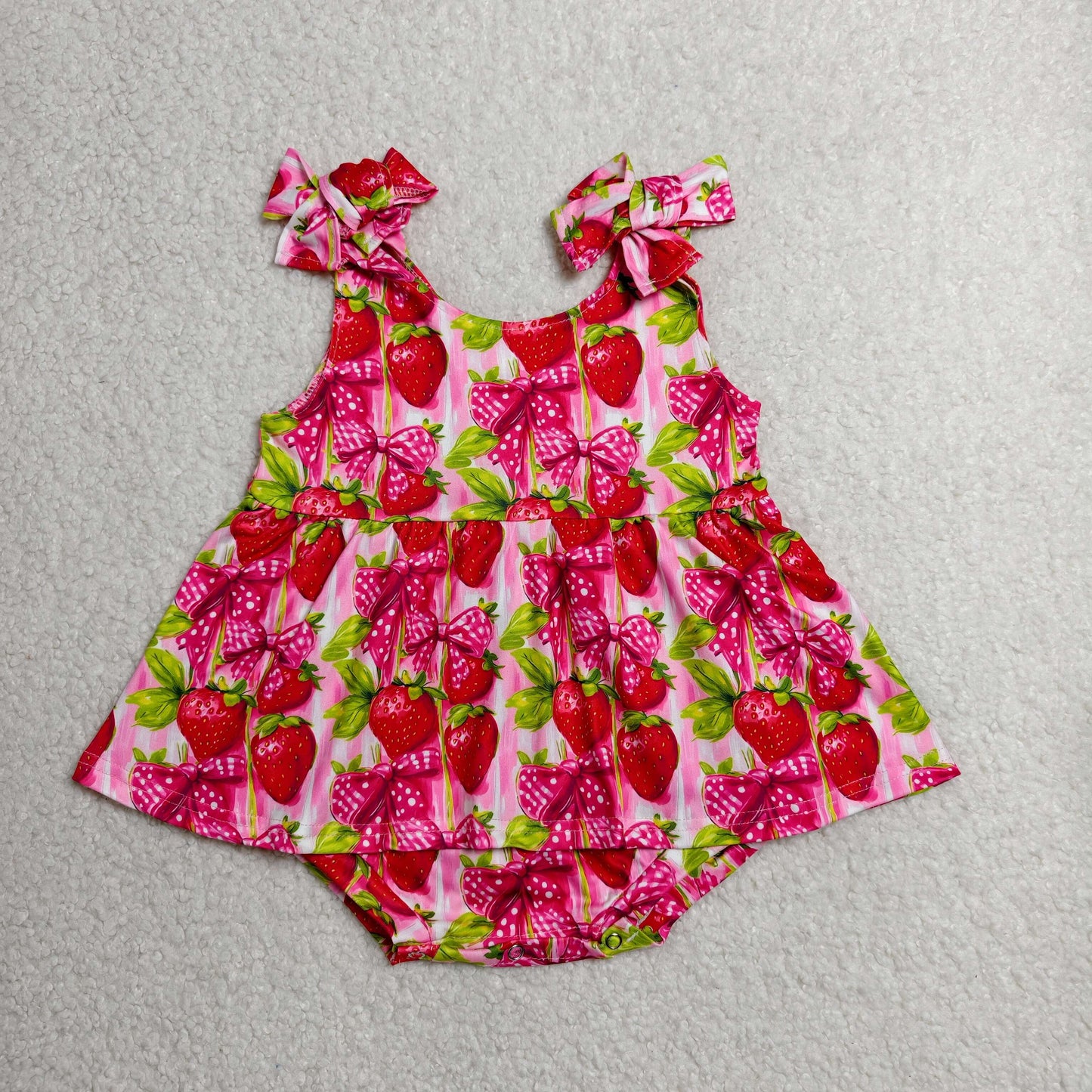 SR4134 strawberry girl romper overall 202607 RTS