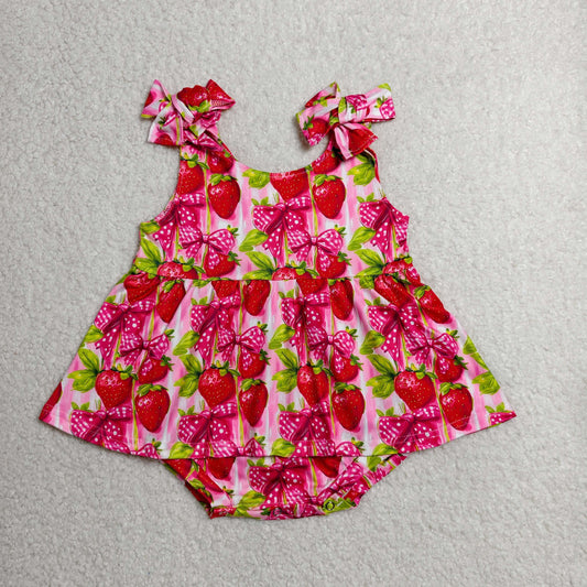 SR4134 strawberry girl romper overall 202607 RTS