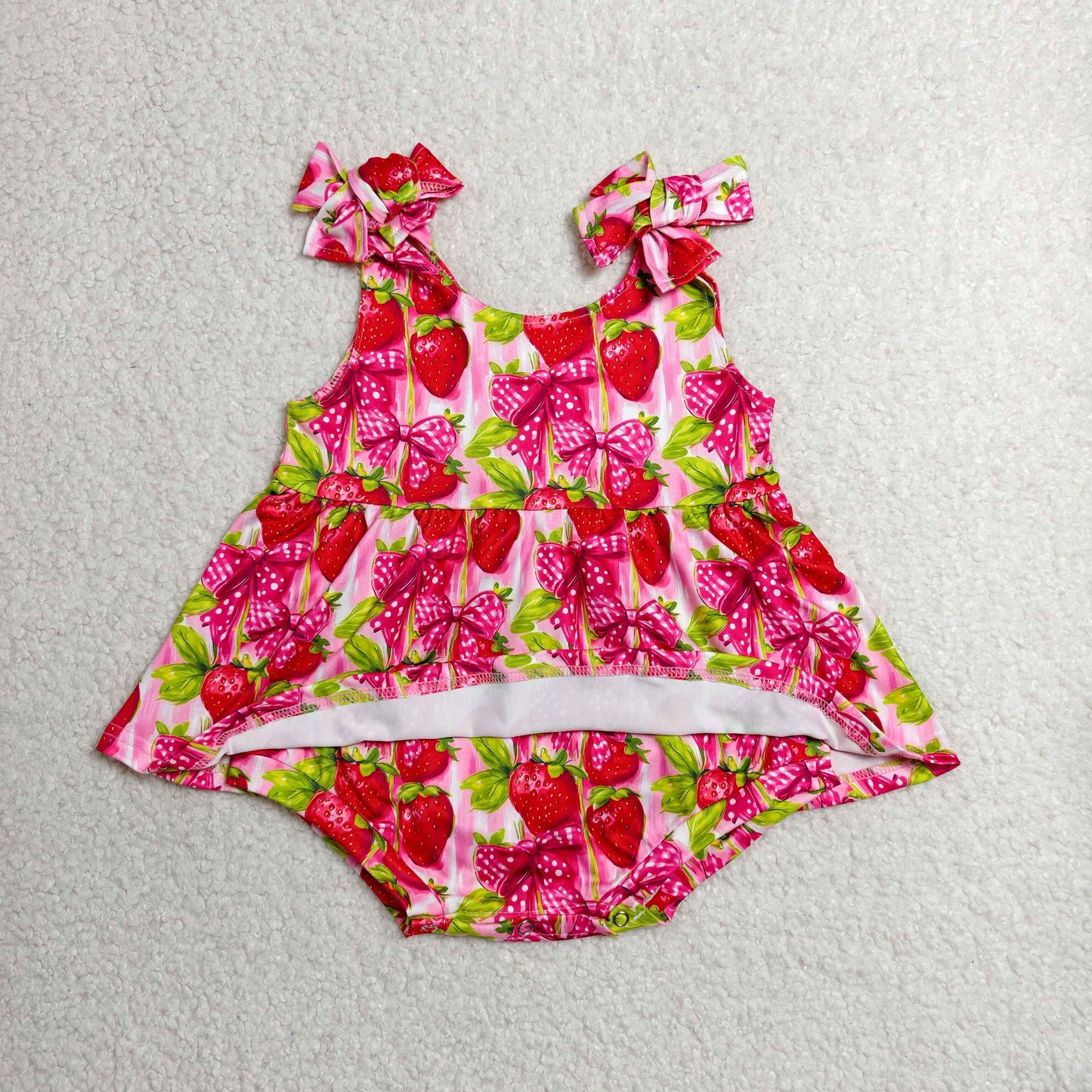 SR4134 strawberry girl romper overall 202607 RTS