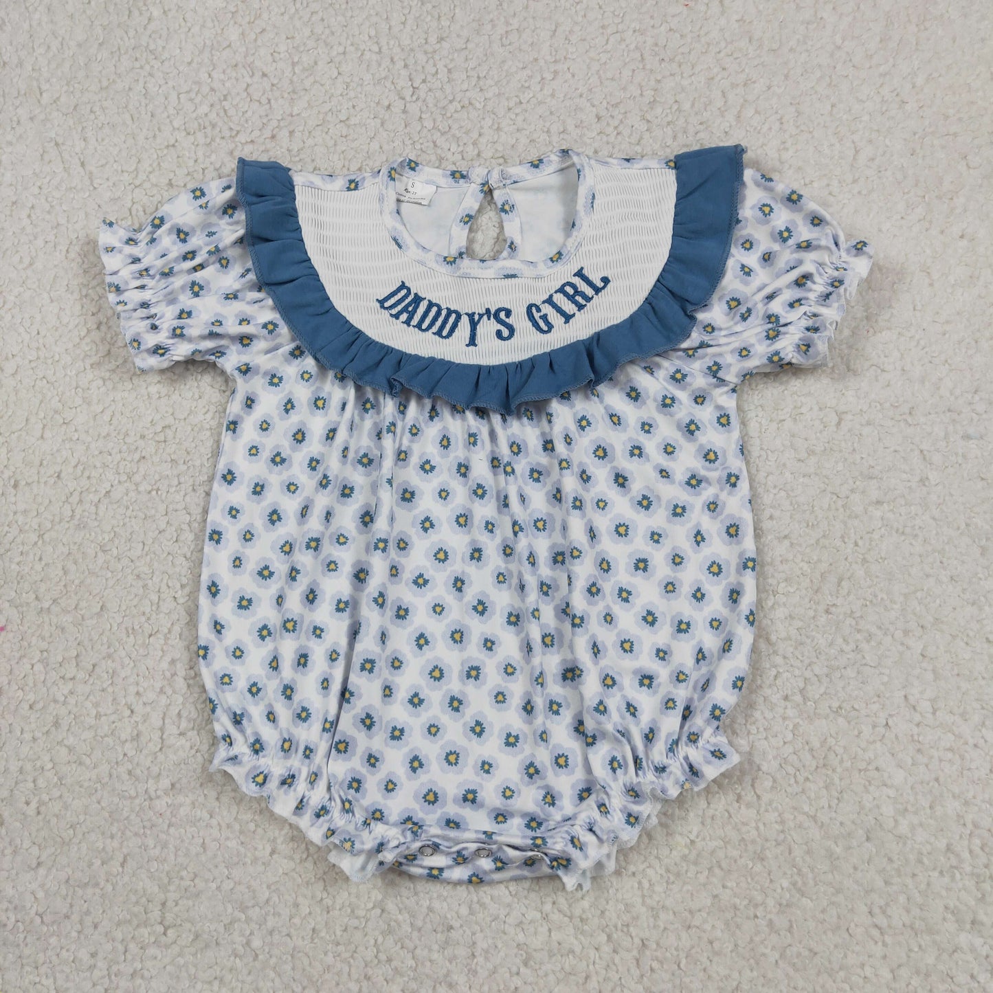SR4141 SMOCKED Daddy‘s girl romper overall 202607  RTS