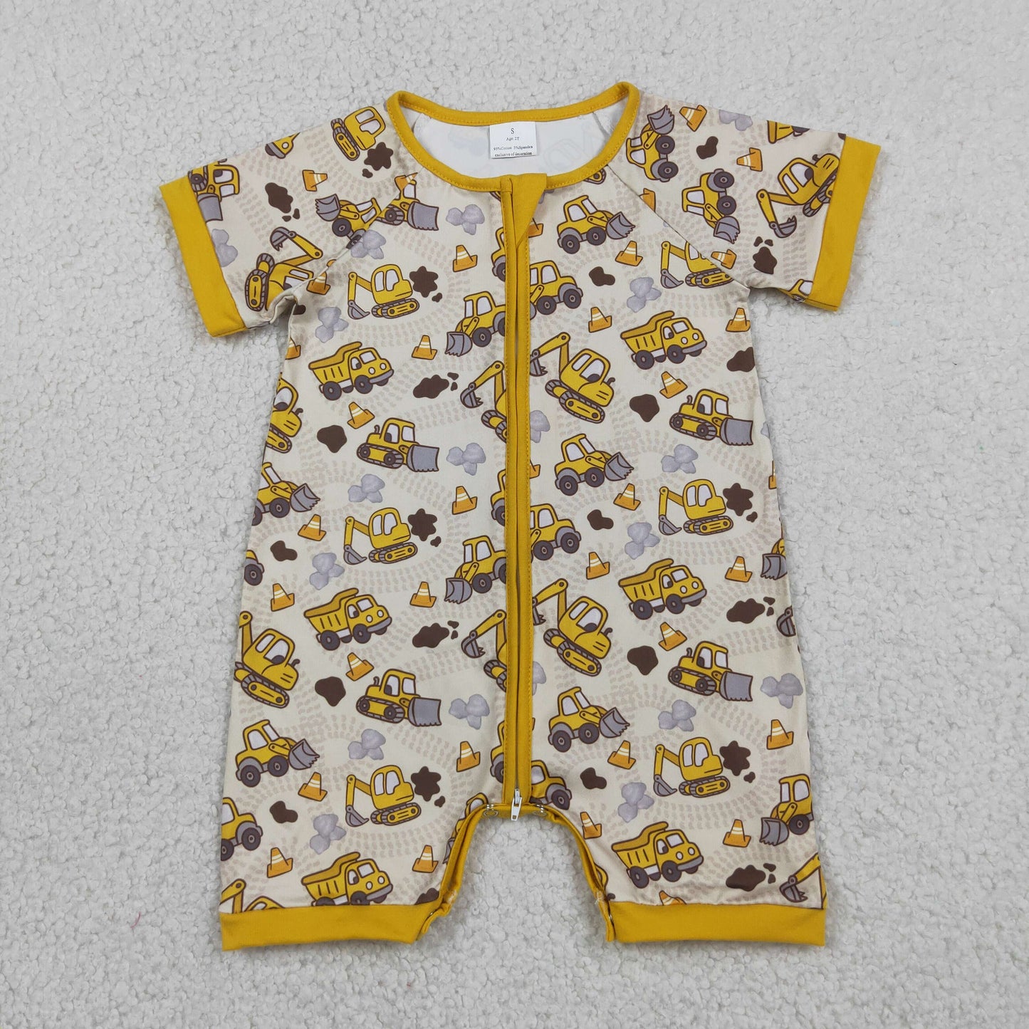 SR4183  excavator boy romper overall 202607 RTS