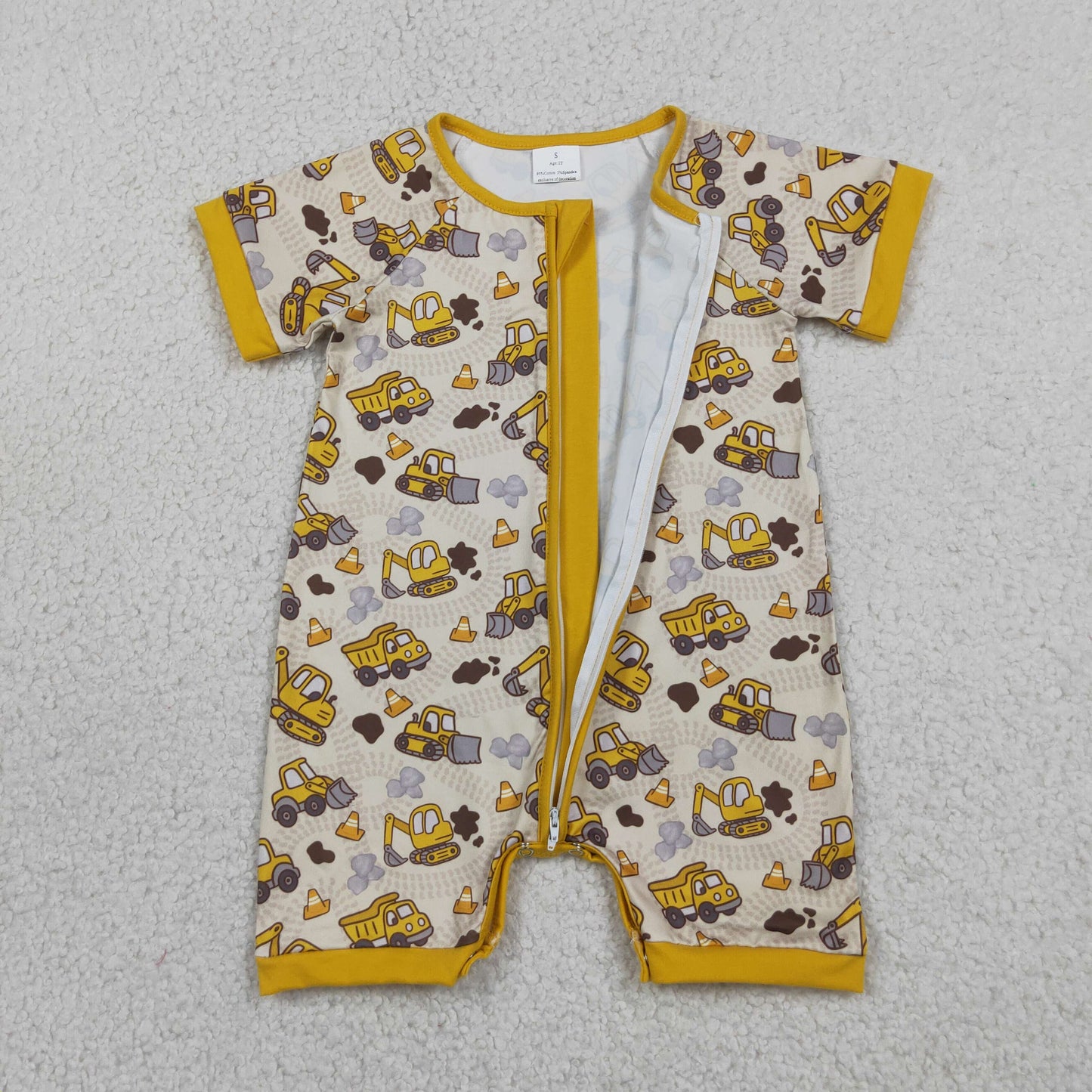 SR4183  excavator boy romper overall 202607 RTS