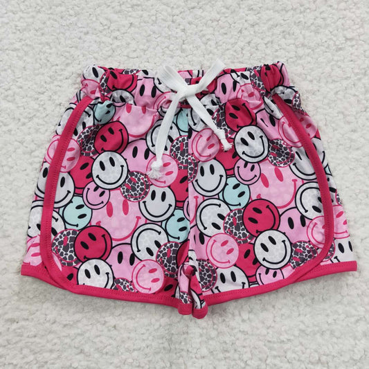 SS0100 Western print sports smile face girl shorts 20230606 RTS